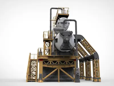 sci-fi storage tank 3 3D model