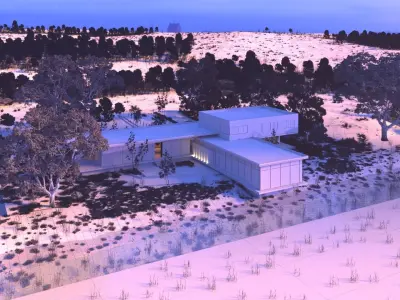 Super modern beach villa house 3ds max corona 3D model