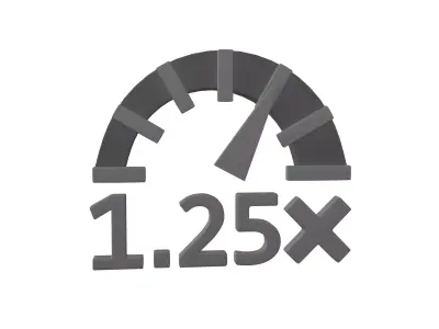 Speed 1 point 25 Symbol v1 002 Low-poly 3D model