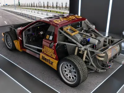 Fiat Lancia 037 Rallye  1984 model Racing Car Low-poly 3D model