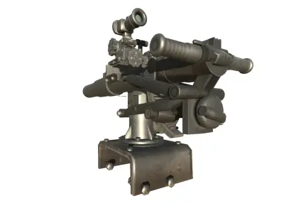 02-6G28-Balkan-gun model 3d game ready model Low-poly 3D model Low-poly 3D model