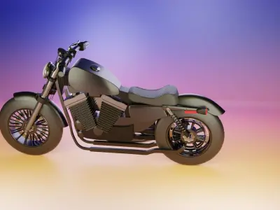 Vintage Cruiser Motorcycle  3D model