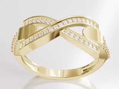 Jewelry Diamond Ring Model RG53 Free 3D print model