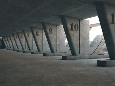 Hangar Studio Gallery Low-poly 3D model