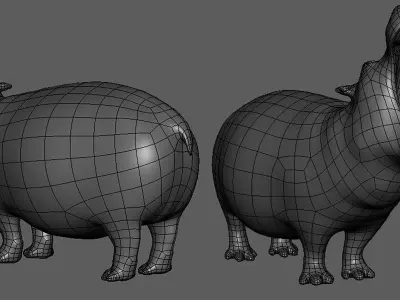 Hippopotamus  Sculpt 3D model
