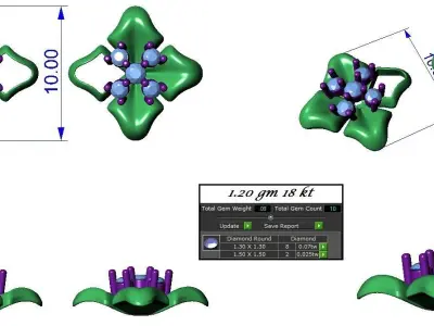 Pendant Earrings combo - 312 3D print model