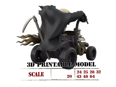 Grim Reaper Hot Rod STL Car Model 3D print model
