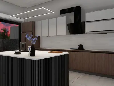 Small Modern House Sketchup Model Lumion Render  3D model