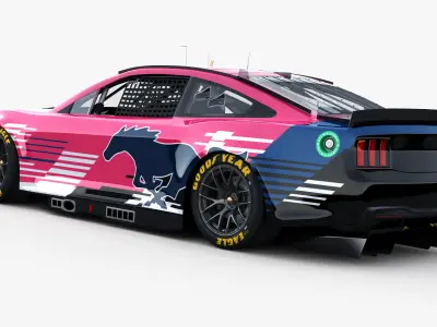 NASCAR Mustang 2024 Template 3D model