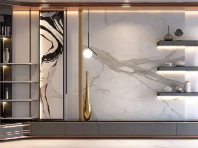 Wall Decore    TV Wall 3D model