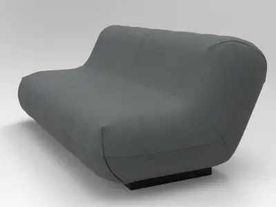 Liver Sofa Low-poly 3D model