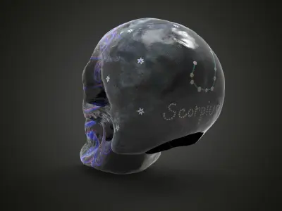 Scorpius scull Low-poly 3D model