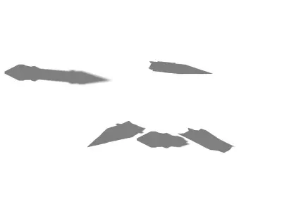 Stone tower with three spikes 3D model