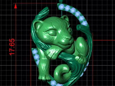 pendant Magerit puma 3D print model