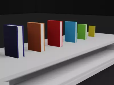 Pack Of Low Poly Books  Free low-poly 3D model