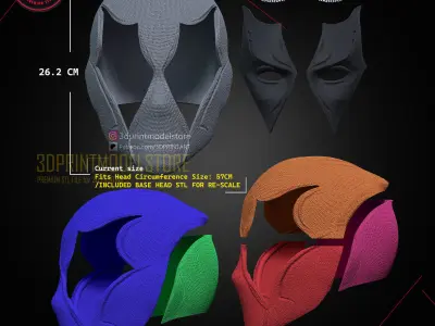Marvel Deadpool Mask - Props Cosplay Helmet 3D print model