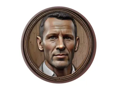 Ryan Giggs Footballer Medallion 3D print model