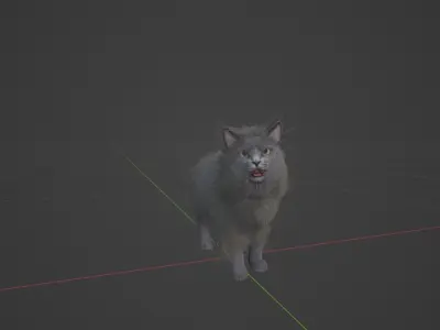Nebelung Cat 3D model
