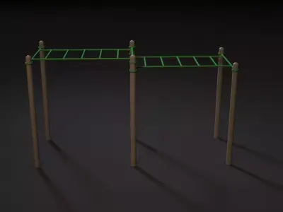 Workout 4 pull up bar 3D model