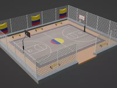 Basketball Stadium - Colombia Low-poly 3D model