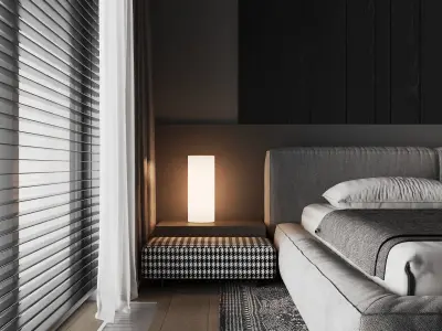 bedroom interior design style minimalism  3D model