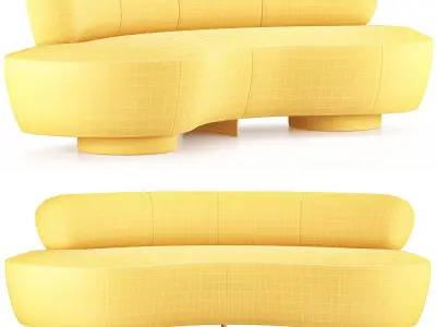 Vladimir Kagan for Directional Cloud Sofas in New Nubby Boucle Low-poly 3D model