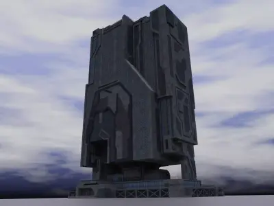 sci fi building  3D model