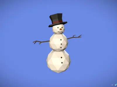 Low Poly Winter Pack Free low-poly 3D model