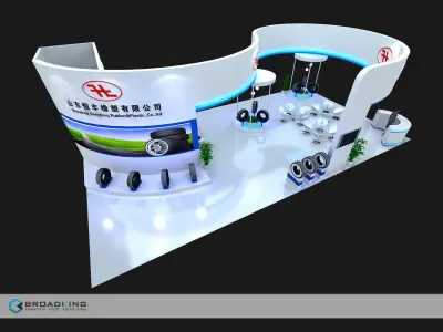 hengfeng exhibition booth for car company 3D model