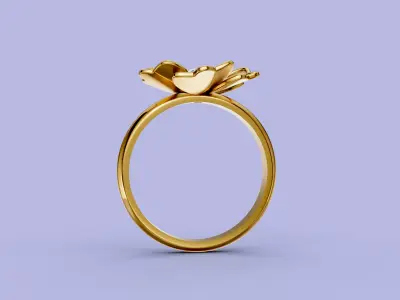 Flower Ring 3D print model