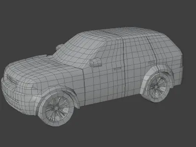 SUV Car Generic Low-poly 3D model