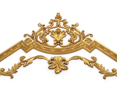 Classic decor ornament v-3D model 71 3D model