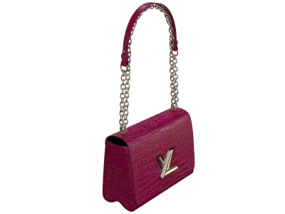 Louis Vuitton Bag Twist Crocodile Purple 3D model