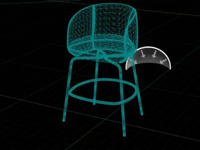 PlusHalle High Nest Chair UE4 Low-poly 3D model