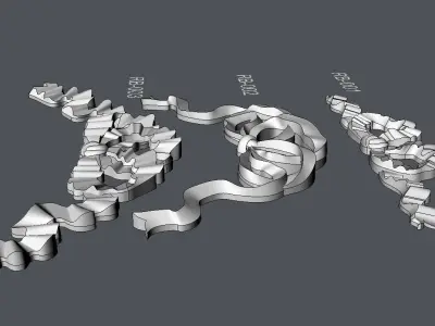 Ribbons RB-001 RB-002 RB-003 3D model