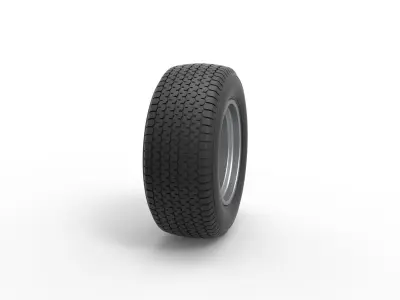 Front Wheel of Northeast Dirt Modified stock car Scale 1 to 25 3D print model