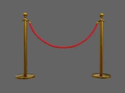 Queue Separator Pedestal - Organizador de Fila Low-poly 3D model