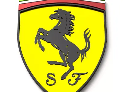 Ferrari Logo 03 3D print model