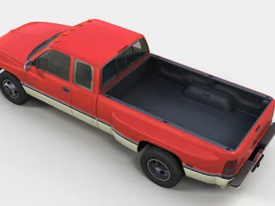 Dodge Ram 1996 3500 Laramie Low-poly 3D model