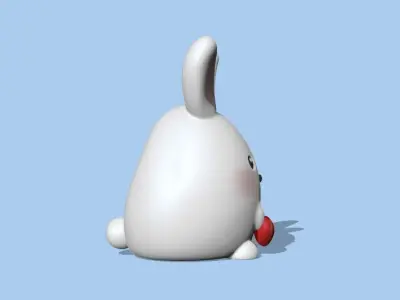 Cute Heart Bunny - Valentine Day 3D print model