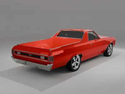 1969 CHEVROLET EL CAMINO SS  Low-poly 3D model