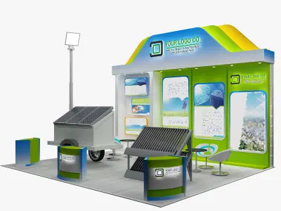 Booth Exhibition Stand a107 3D model