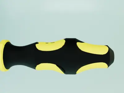 Cross Screwdriver Low-poly 3D model