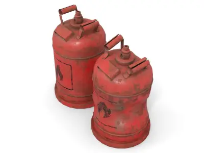 Bottle Cylinder Gas Low-poly 3D model