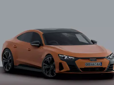 Audi E-TRON GT - Photorealistic Low-poly 3D model