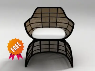 Crinoline Armchair BEBITALIA Free 3D model