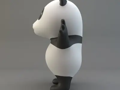 Cartoon Panda Low-poly 3D model