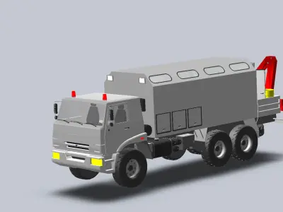 Service truck 3D model