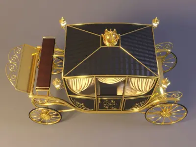 brougham cinderella carriage 3D model