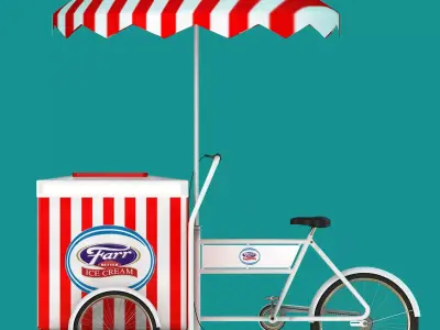 Farr Better Ice Cream Cart Low-poly 3D model